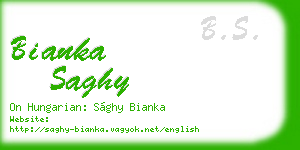bianka saghy business card